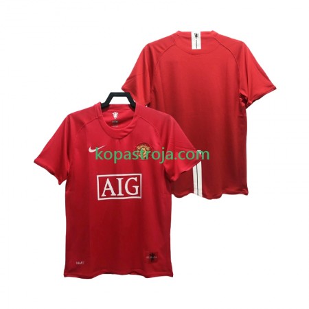 Billiga Fotbollströjor Manchester United Premier League 2007 2008 Retro Hemma tröja Kortärmad